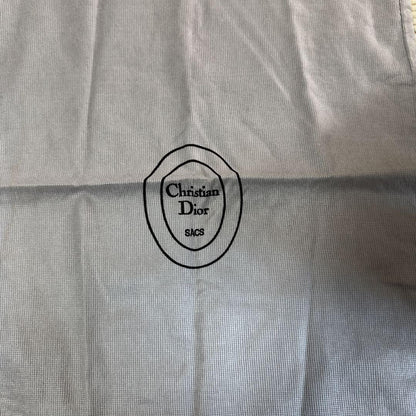 Christian Dior Hand Bag Tote Purse CD Leather Black Authentic