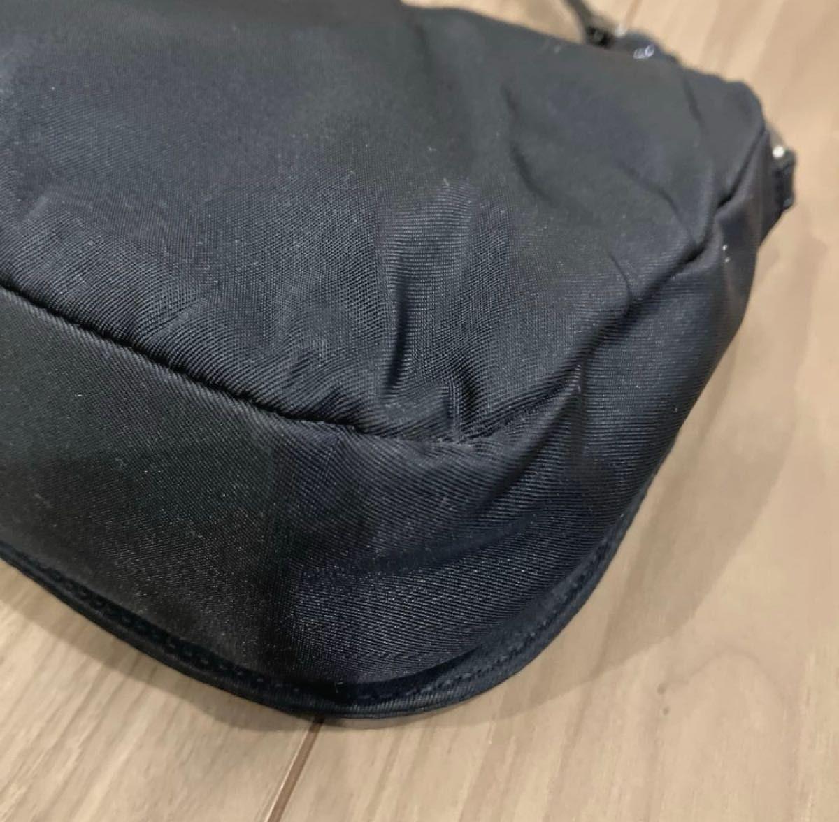 Christian Dior Hand Shoulder Bag Tote Purse Nylon Black Authentic