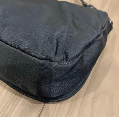 Christian Dior Hand Shoulder Bag Tote Purse Nylon Black Authentic