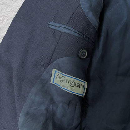 Saint Laurent Tailored Jacket Asian fit XL US size L Navy Authentic