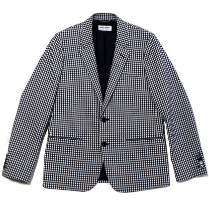 Saint Laurent Paris Tailored Jacket Asian fit S US size XS White Black Authentic