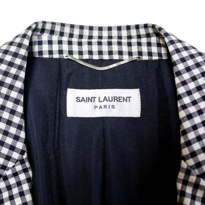 Saint Laurent Paris Tailored Jacket Asian fit S US size XS White Black Authentic