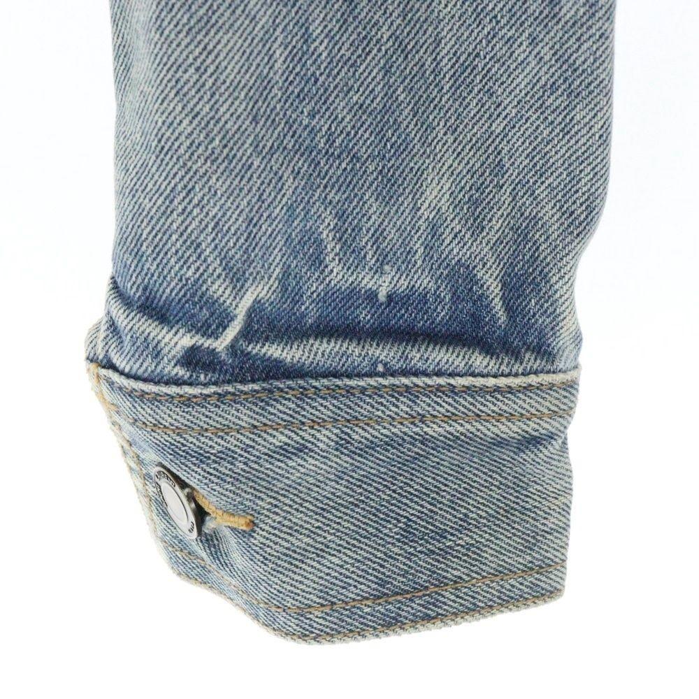 Saint Laurent PATCHED DENIM JACKET Asian fit M US size S Indigo Authentic