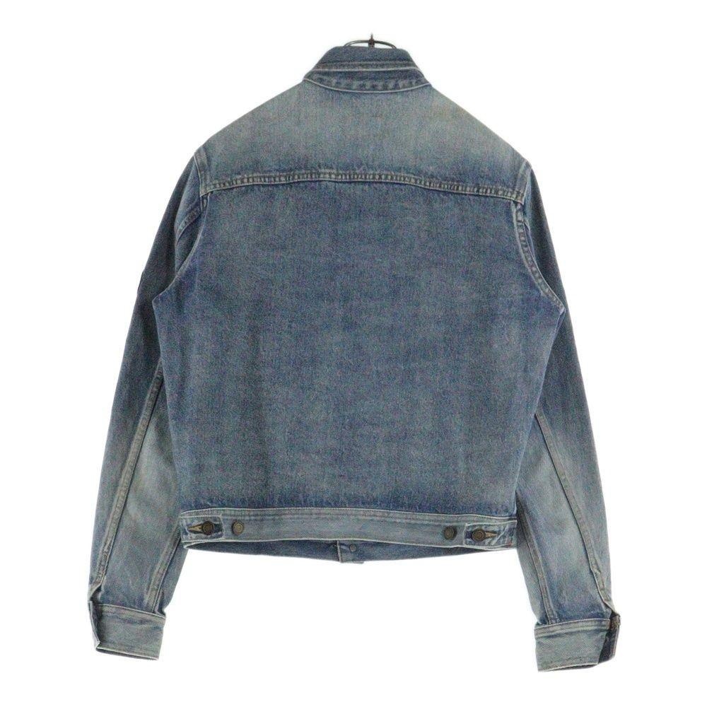 Saint Laurent PATCHED DENIM JACKET Asian fit M US size S Indigo Authentic