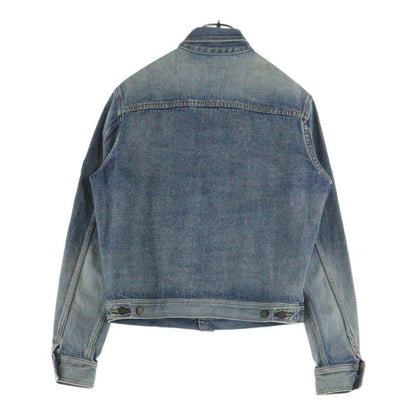 Saint Laurent PATCHED DENIM JACKET Asian fit M US size S Indigo Authentic