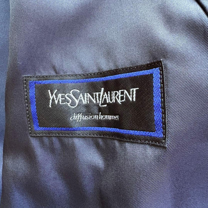 Saint Laurent Long Coat Asian fit L US size M Navy Authentic