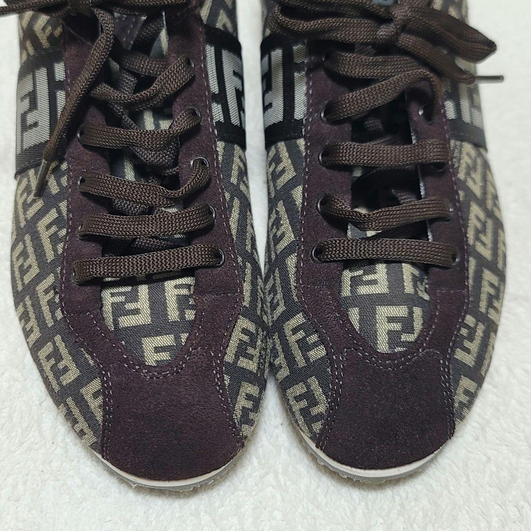 FENDI Sneakers Shoes Low-Cut FF Zucca EU 37 US 7 Authentic