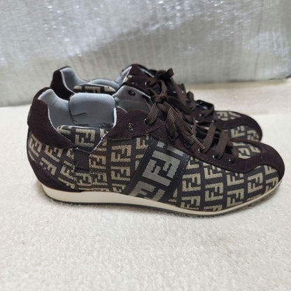 FENDI Sneakers Shoes Low-Cut FF Zucca EU 37 US 7 Authentic