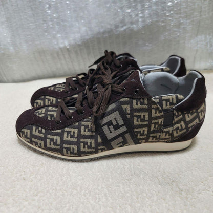 FENDI Sneakers Shoes Low-Cut FF Zucca EU 37 US 7 Authentic
