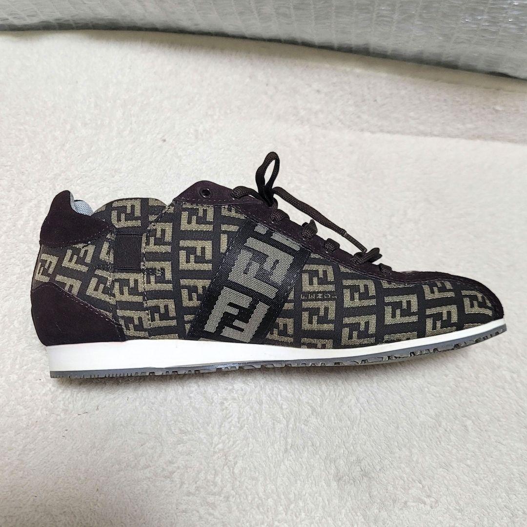FENDI Sneakers Shoes Low-Cut FF Zucca EU 37 US 7 Authentic