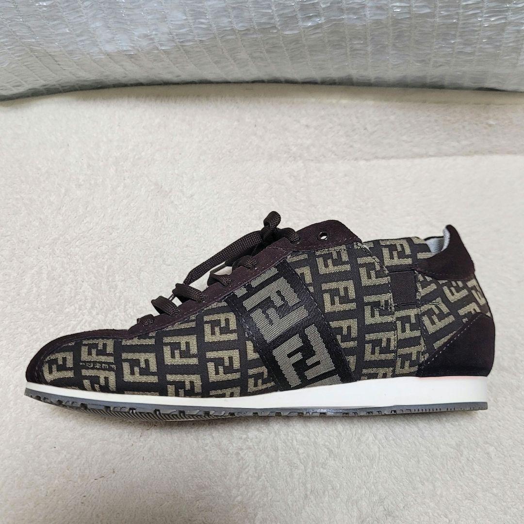 FENDI Sneakers Shoes Low-Cut FF Zucca EU 37 US 7 Authentic