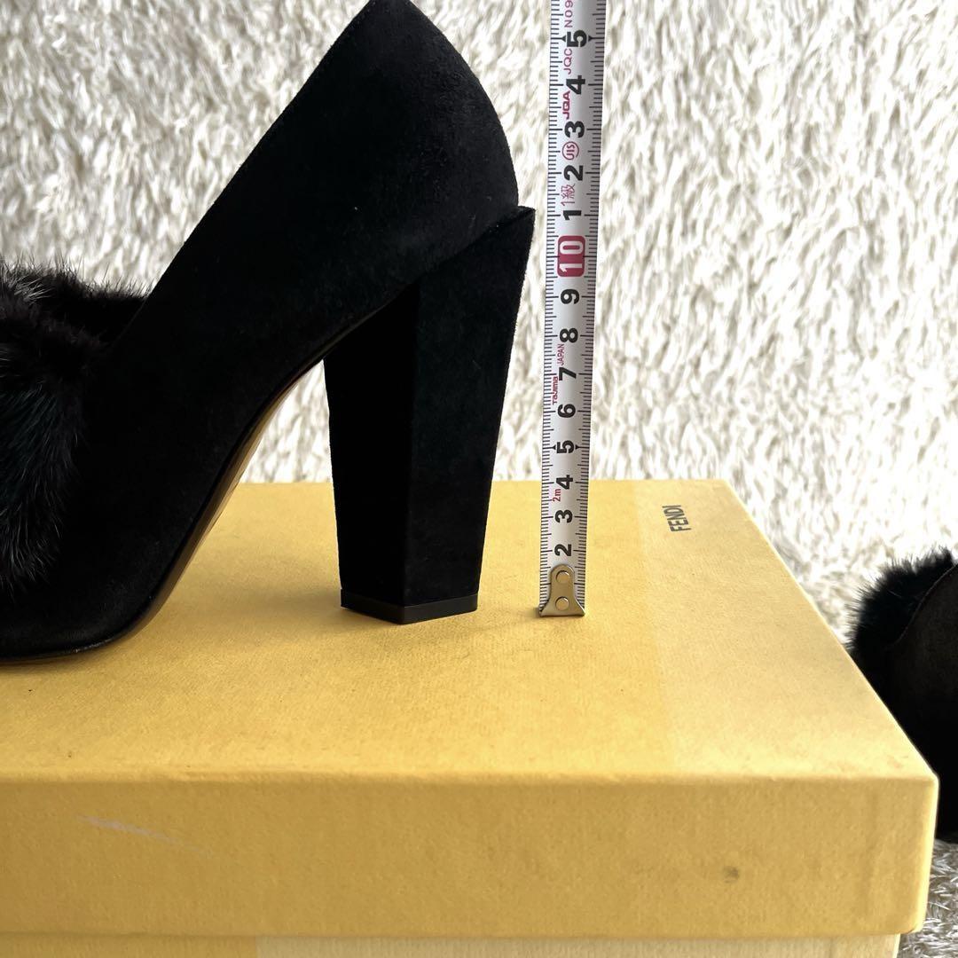 FENDI Shoes Pumps Heel EU 38.5 US 8.5 Black Authentic