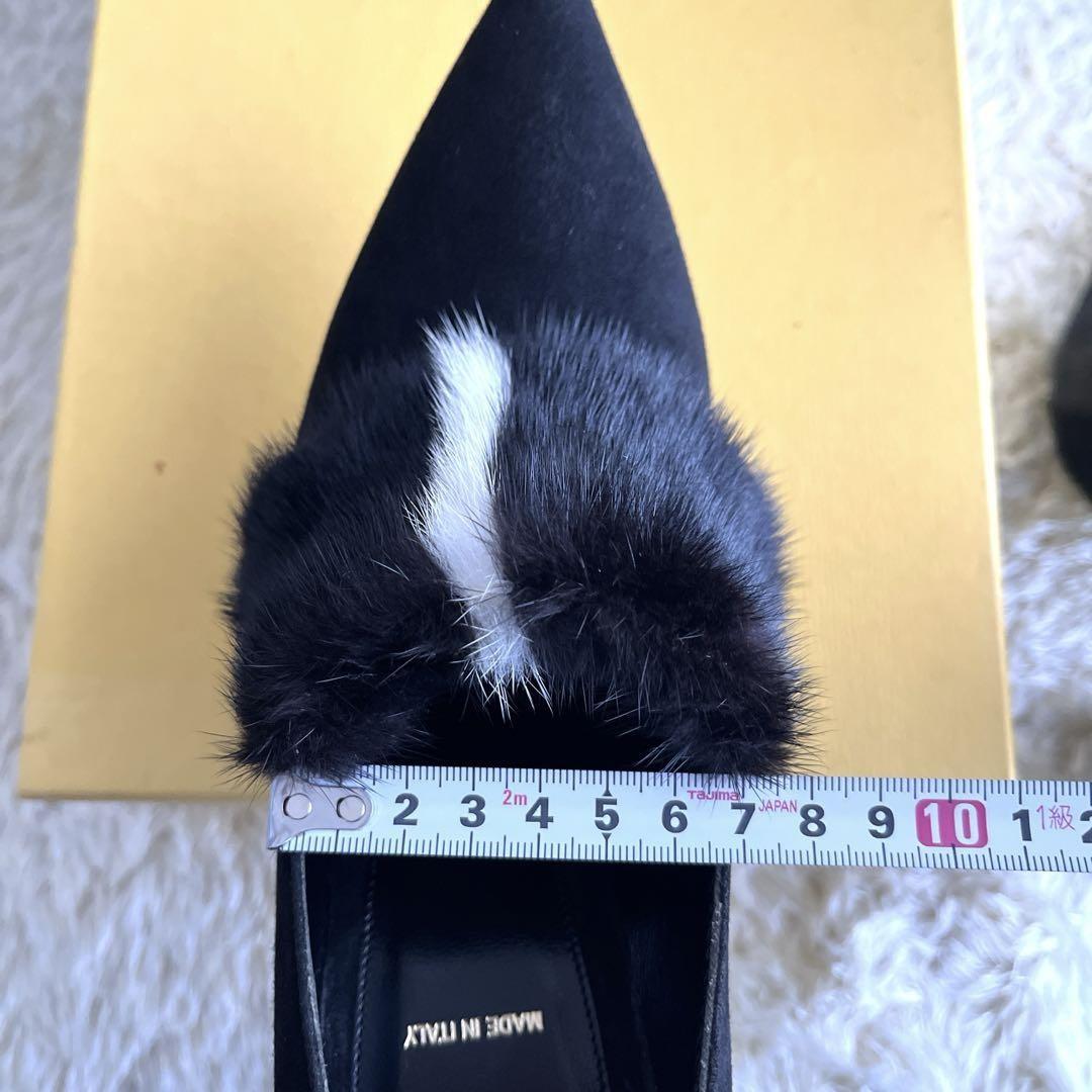 FENDI Shoes Pumps Heel EU 38.5 US 8.5 Black Authentic