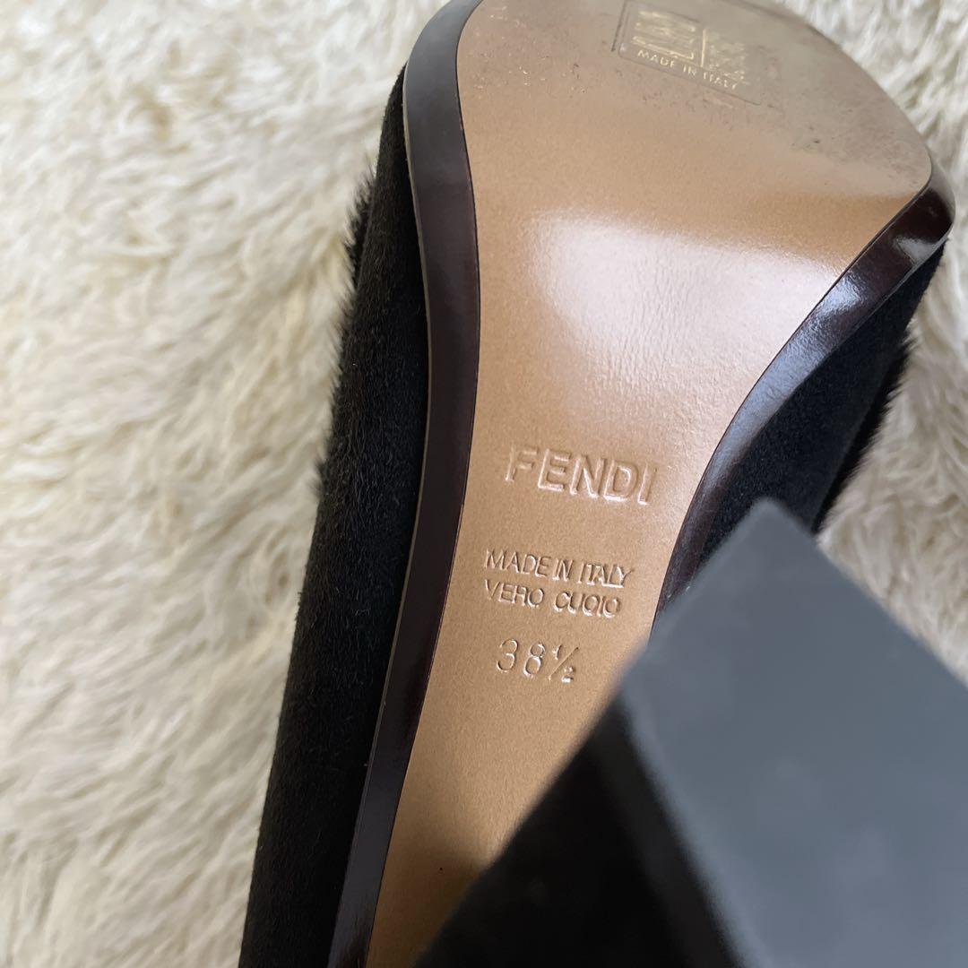 FENDI Shoes Pumps Heel EU 38.5 US 8.5 Black Authentic