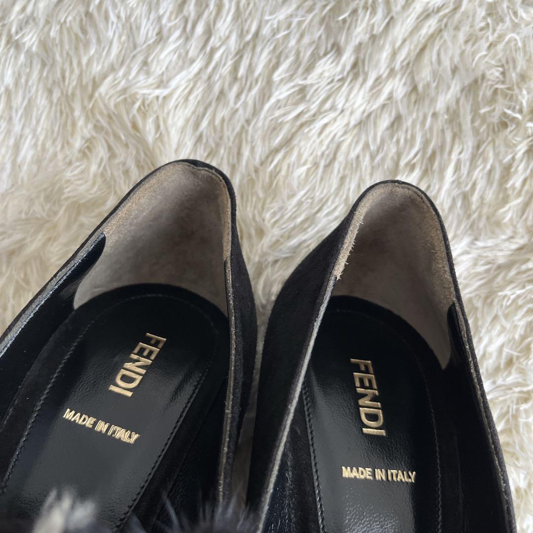 FENDI Shoes Pumps Heel EU 38.5 US 8.5 Black Authentic