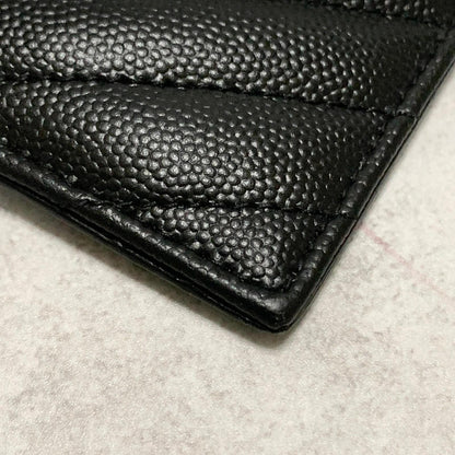 Saint Laurent  YSL Coin Case Cassandra Logo Card Holder Wallet Purse Used Auth