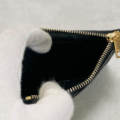 Saint Laurent  YSL Coin Case Cassandra Logo Card Holder Wallet Purse Used Auth