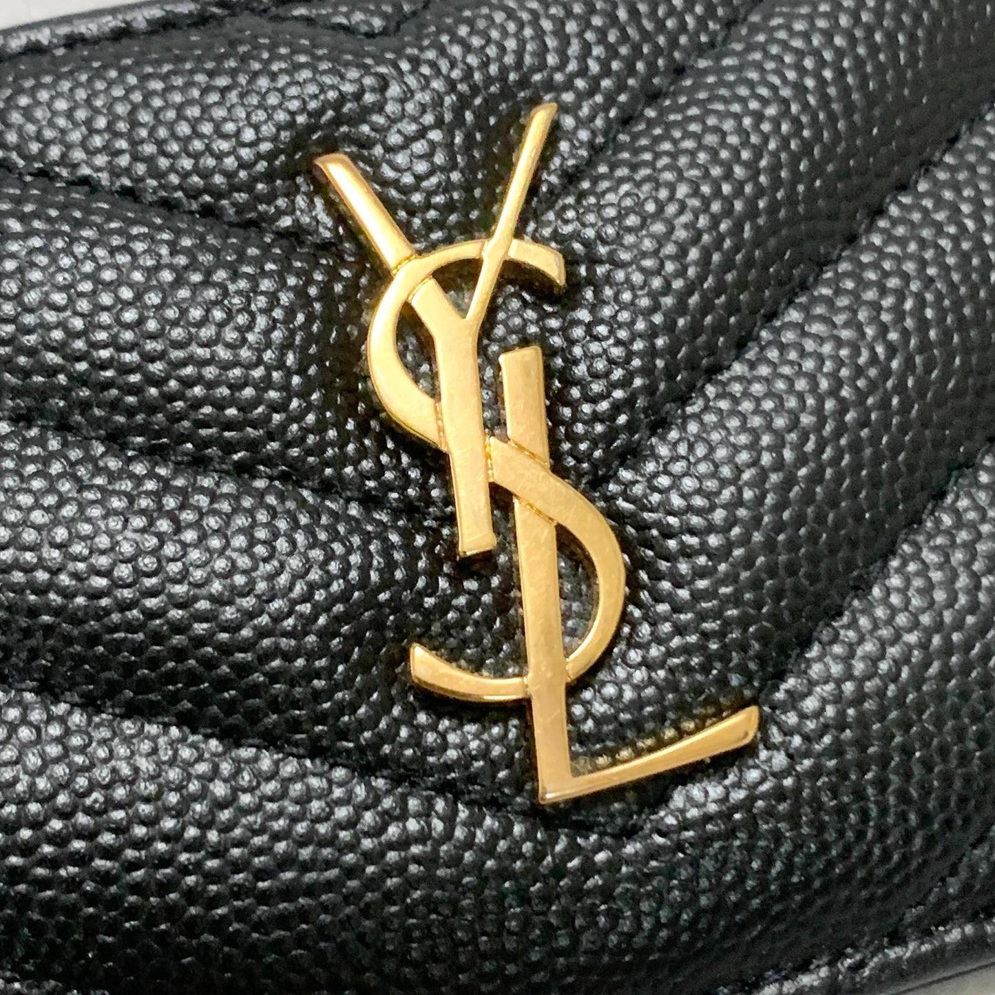 Saint Laurent  YSL Coin Case Cassandra Logo Card Holder Wallet Purse Used Auth