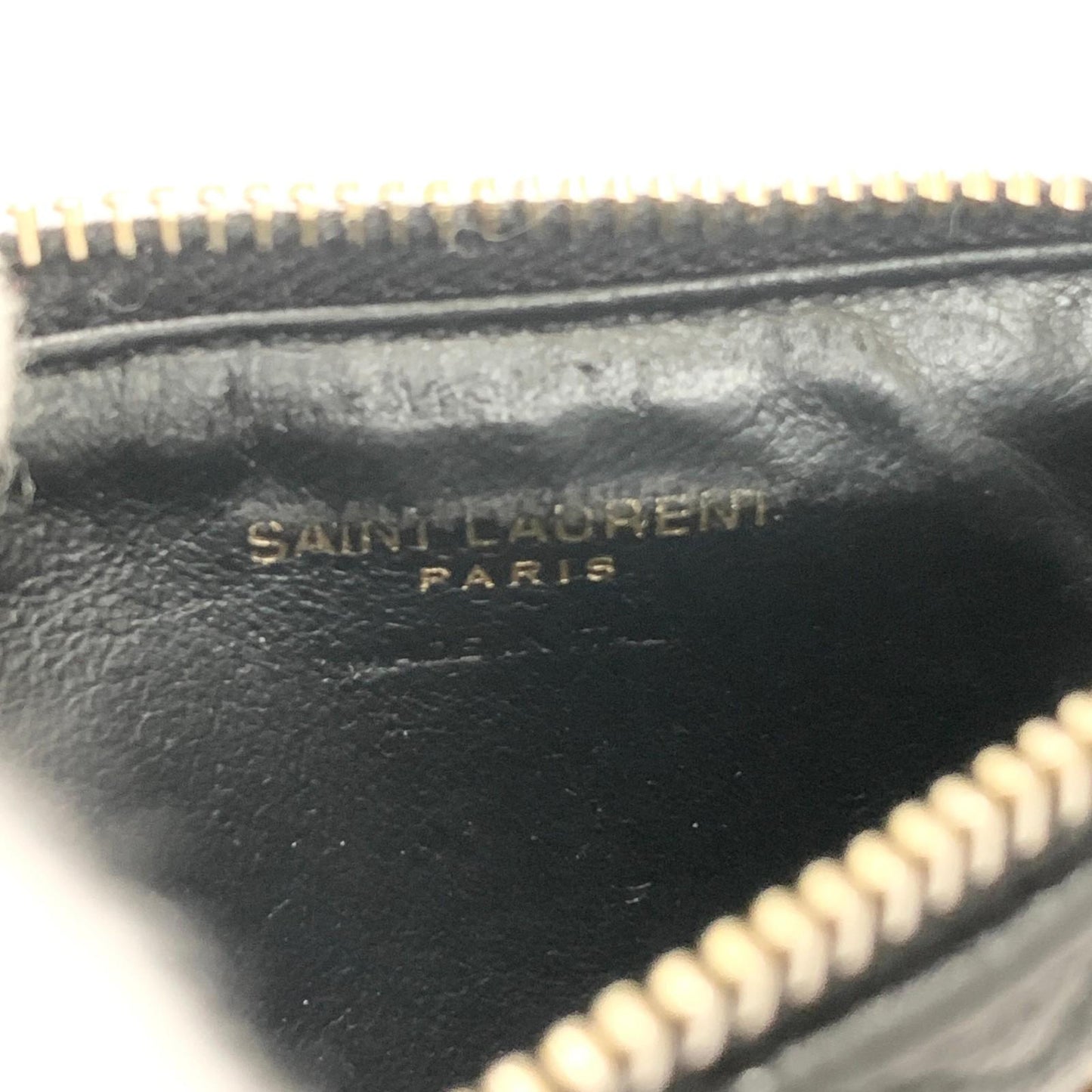 Saint Laurent  YSL Coin Case Cassandra Logo Card Holder Wallet Purse Used Auth