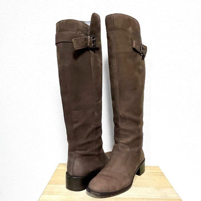 FENDI Boots Shoes EU 37.5 US 7.5 Leather Chocolate Brown Authentic