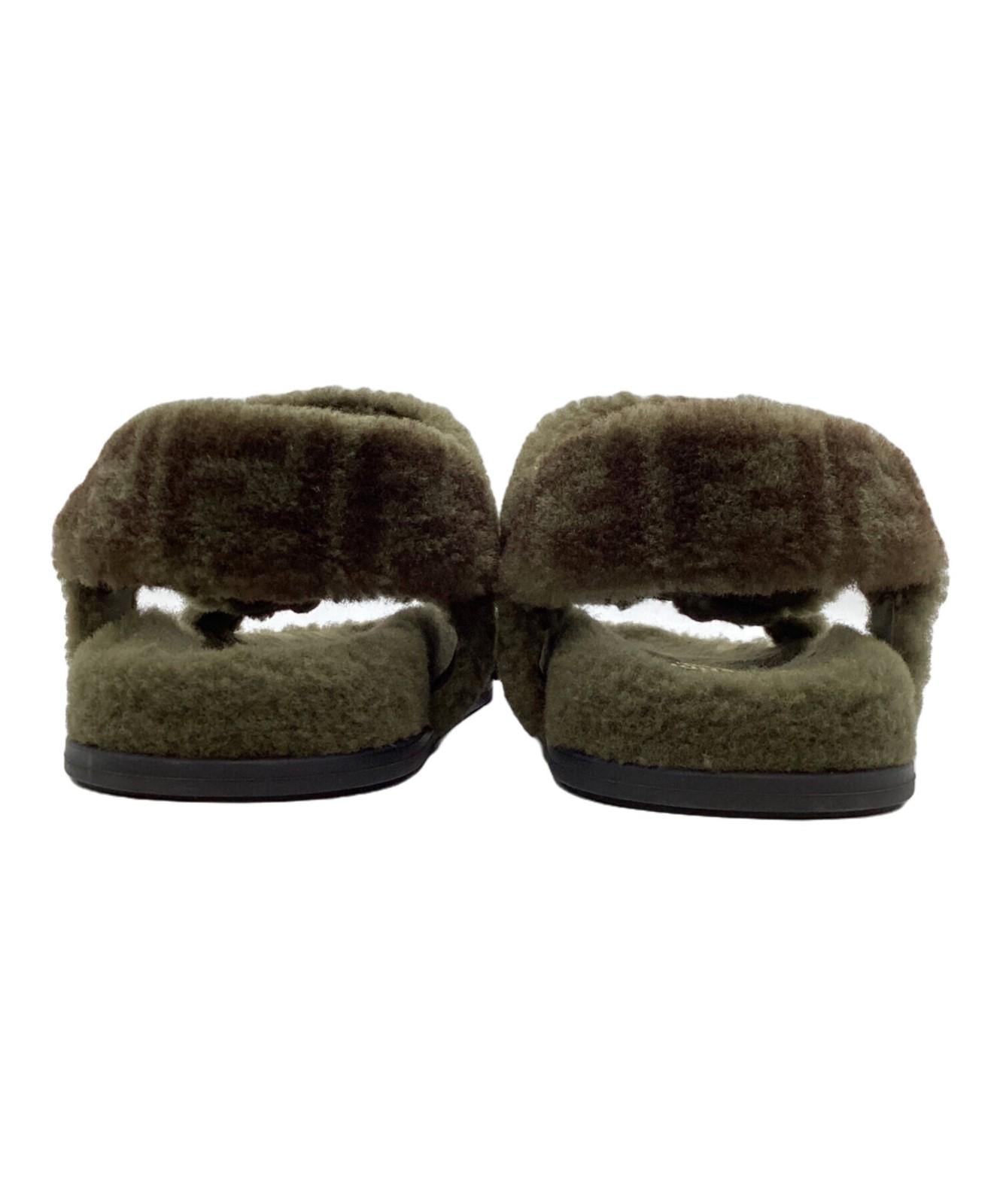 FENDI Boa Sandals Shoes EU 39 US 9 Green Authentic