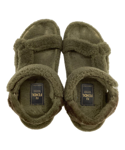 FENDI Boa Sandals Shoes EU 39 US 9 Green Authentic