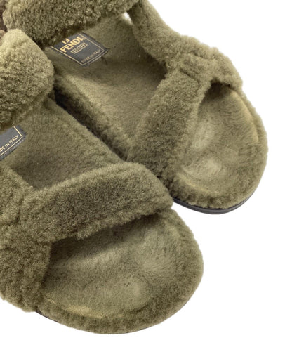 FENDI Boa Sandals Shoes EU 39 US 9 Green Authentic