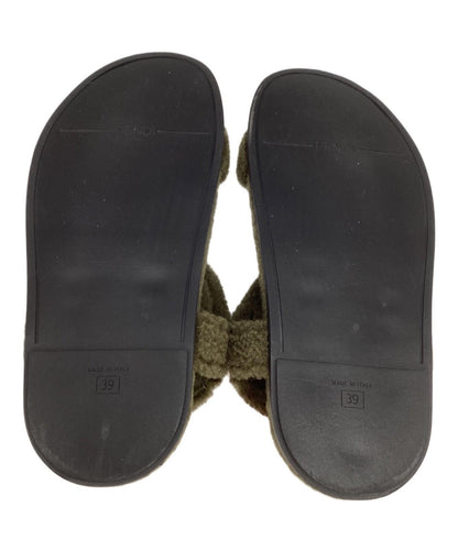 FENDI Boa Sandals Shoes EU 39 US 9 Green Authentic