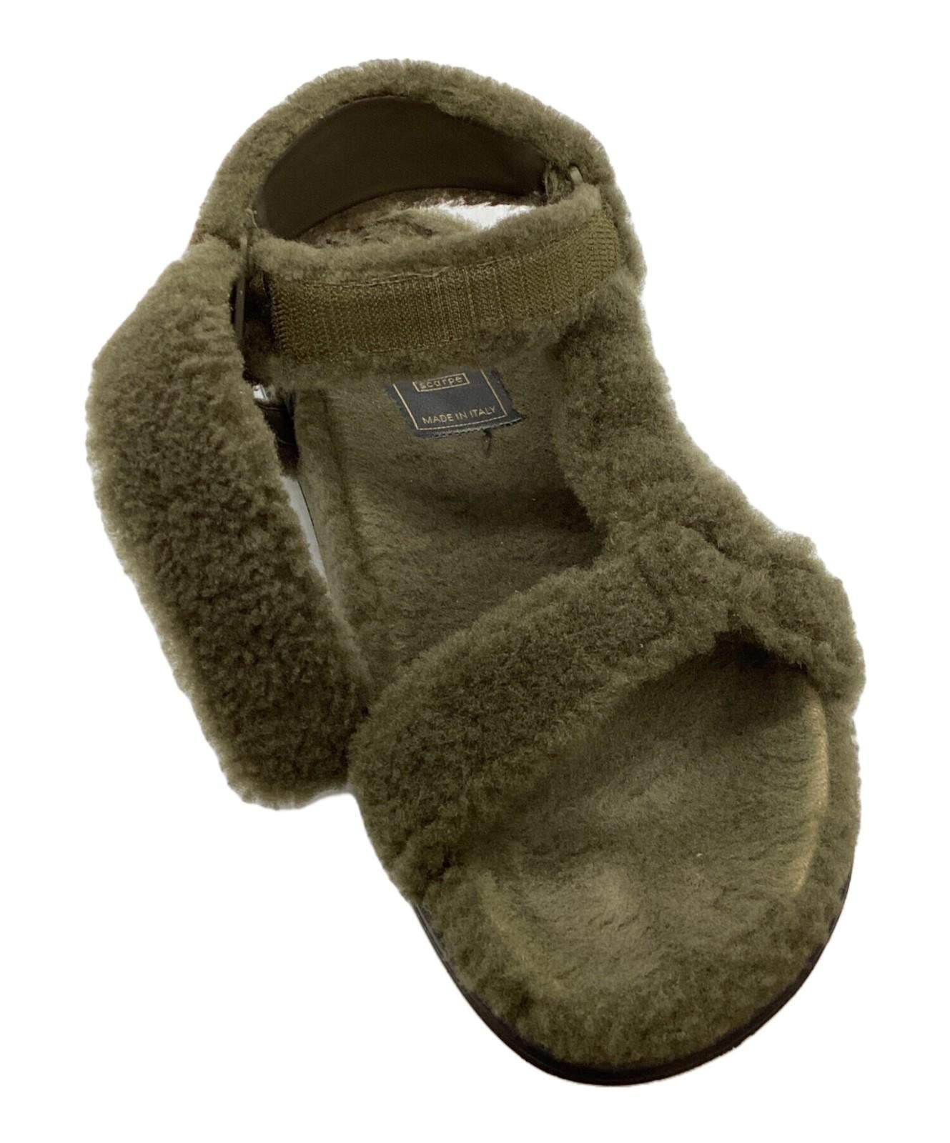 FENDI Boa Sandals Shoes EU 39 US 9 Green Authentic