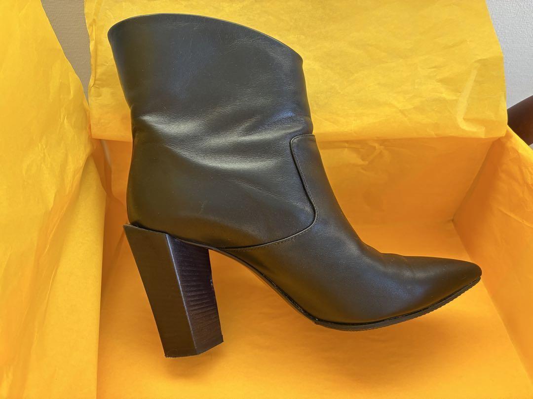 FENDI Short Boots Shoes EU 37 US 7 Black Authentic