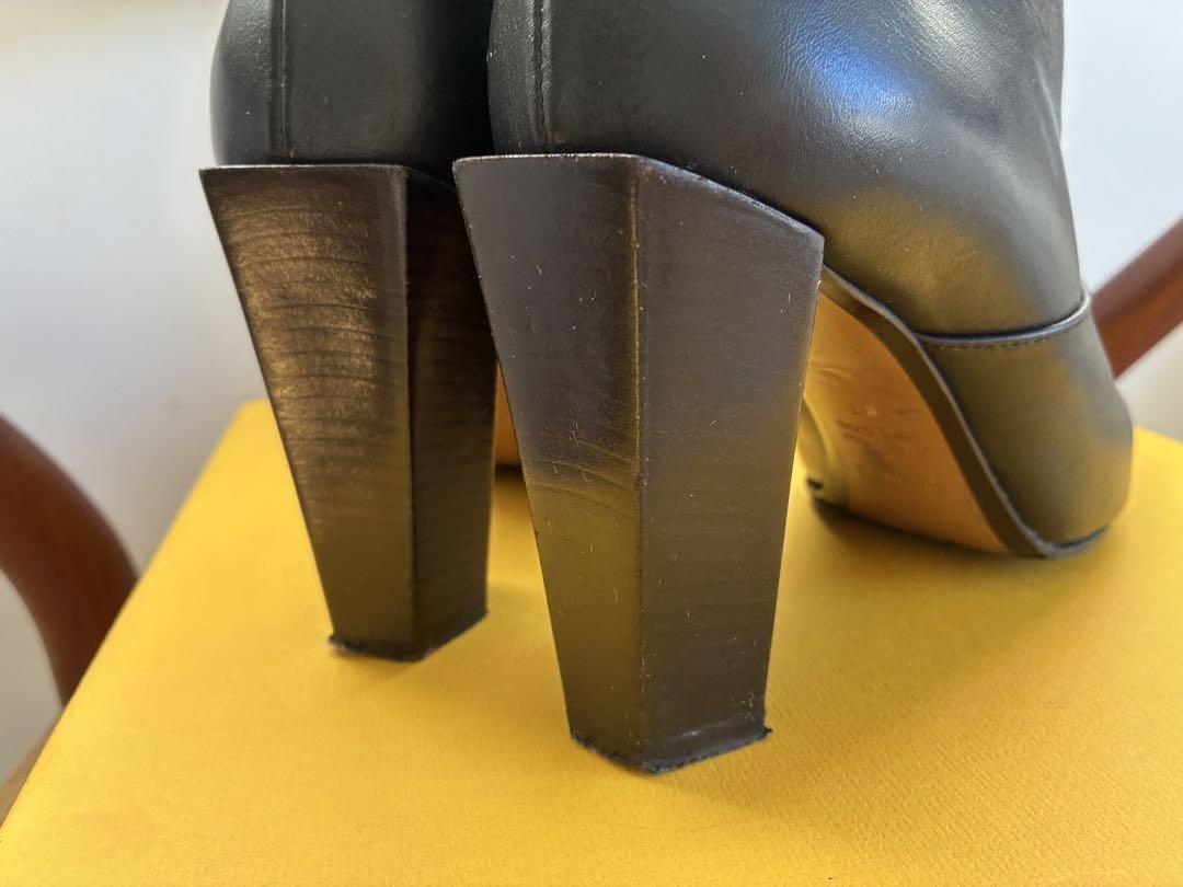 FENDI Short Boots Shoes EU 37 US 7 Black Authentic