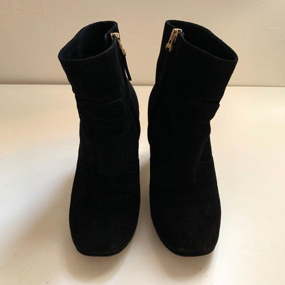 FENDI Short Boots Shoes EU 35.5 US 5.5 Suede Black Authentic
