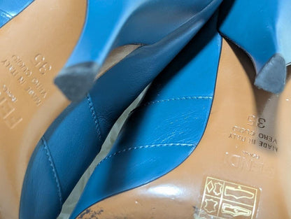 FENDI Sock Boots Shoes EU 35 US 5 Navy Authentic