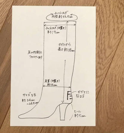 FENDI Long Boots Shoes EU 38 US 8 Leather Black Authentic