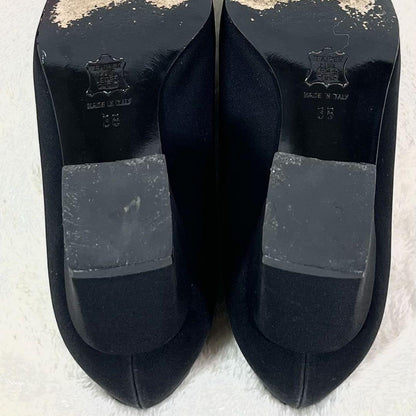 FENDI Shoes Pumps Heel FF EU 36 US 6 Black Authentic