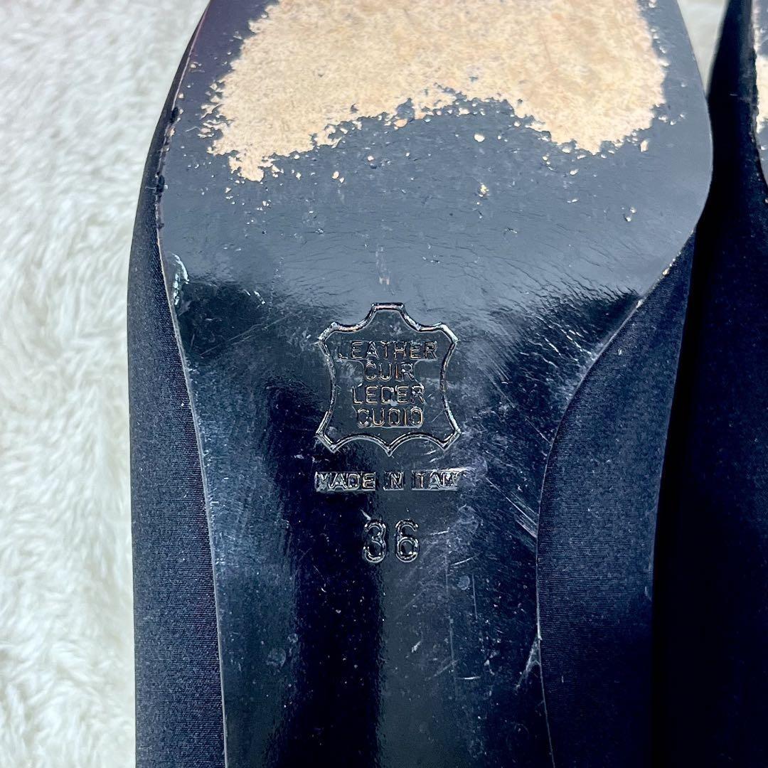 FENDI Shoes Pumps Heel FF EU 36 US 6 Black Authentic