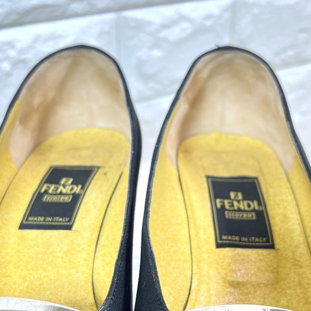 FENDI Shoes Pumps Heel FF EU 36 US 6 Black Authentic