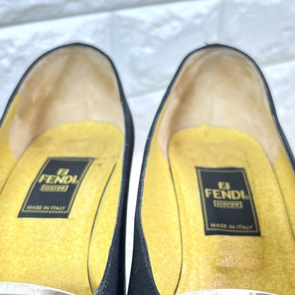 FENDI Shoes Pumps Heel FF EU 36 US 6 Black Authentic