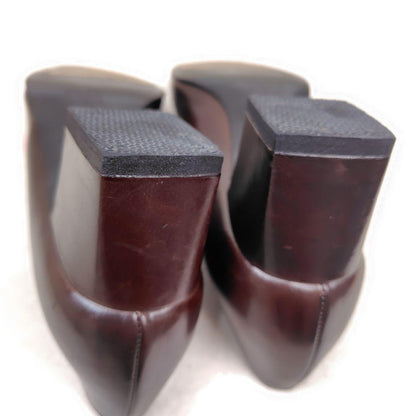 FENDI Shoes Pumps Heel FF EU 36.5 US 6.5 Dark Brown Authentic