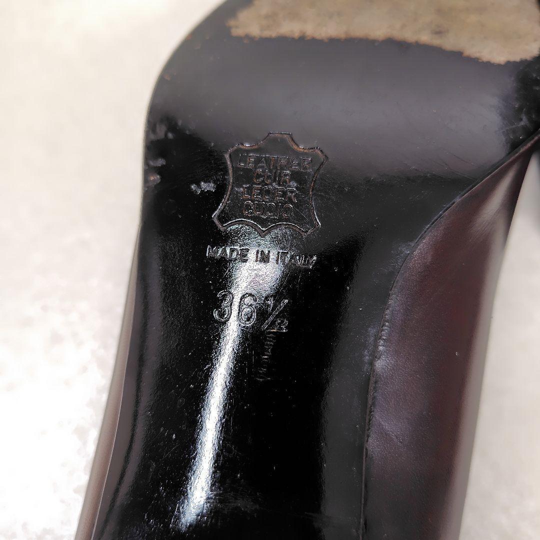 FENDI Shoes Pumps Heel FF EU 36.5 US 6.5 Dark Brown Authentic