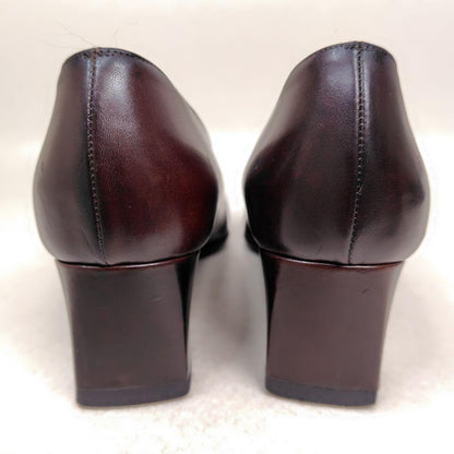 FENDI Shoes Pumps Heel FF EU 36.5 US 6.5 Dark Brown Authentic