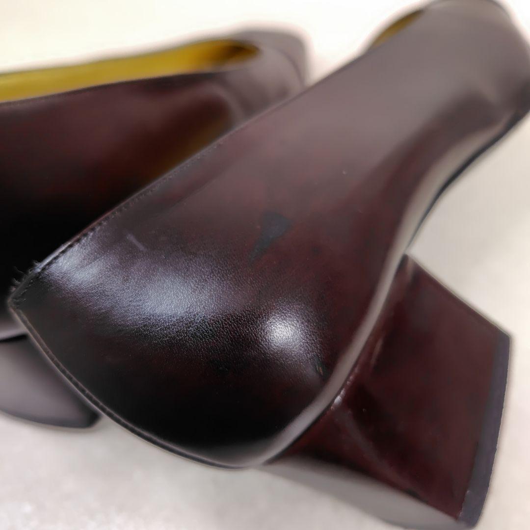 FENDI Shoes Pumps Heel FF EU 36.5 US 6.5 Dark Brown Authentic