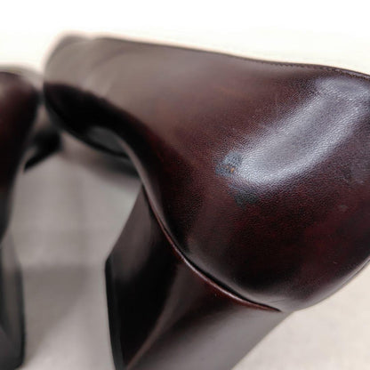 FENDI Shoes Pumps Heel FF EU 36.5 US 6.5 Dark Brown Authentic