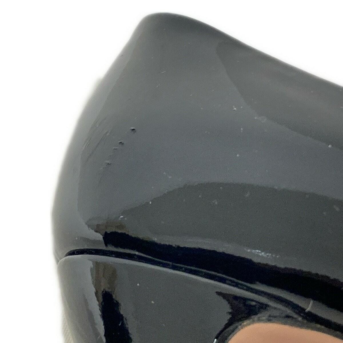 GUCCI Shoes Pumps Heel EU 36.5 US 6.5 Patent Leather Black Authentic