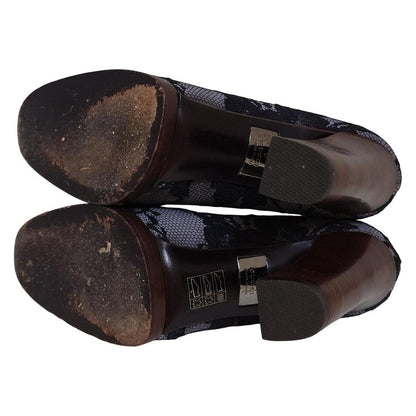 GUCCI Shoes Pumps Heel EU 37 US 7 Gray Purple Authentic