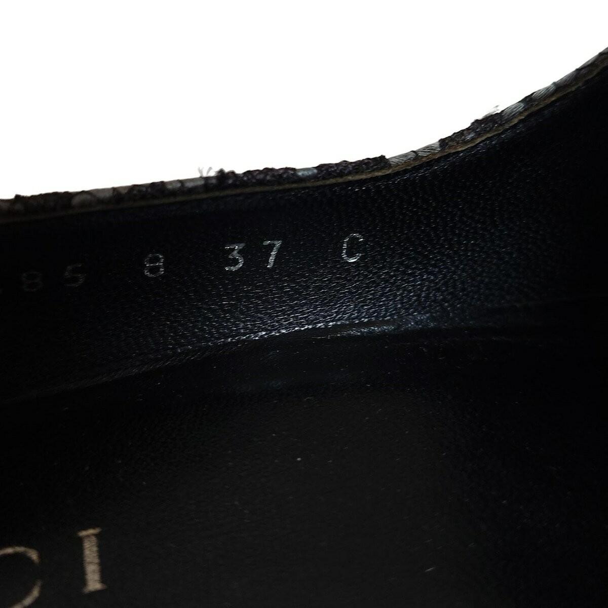 GUCCI Shoes Pumps Heel EU 37 US 7 Gray Purple Authentic