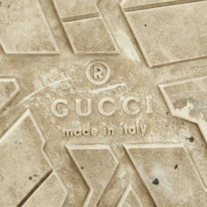 GUCCI Long Boots Shoes Shima EU 37 US 7 Suede Gray Authentic