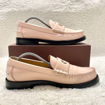 GUCCI Loafers Shoes Interlocking G EU 39 US 9 Pink Authentic