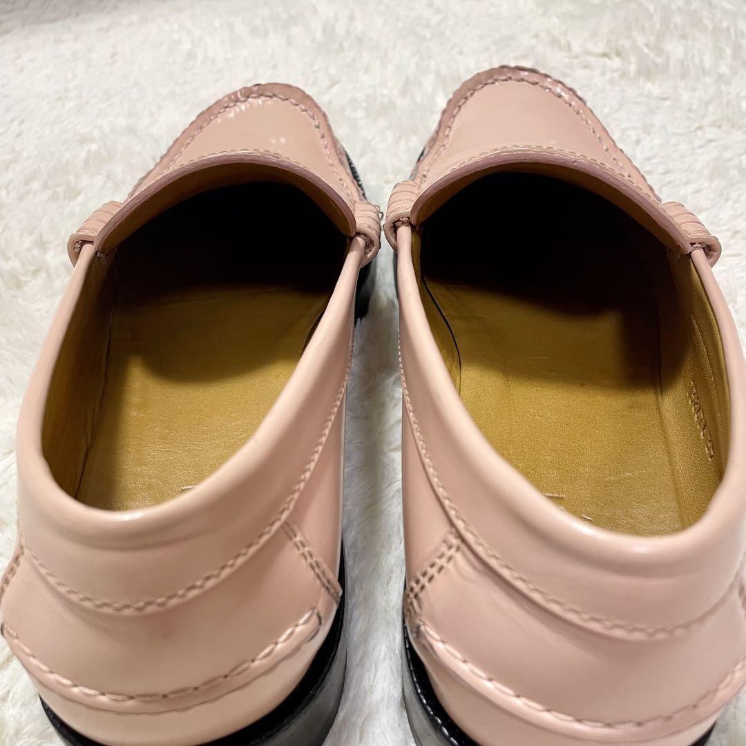 GUCCI Loafers Shoes Interlocking G EU 39 US 9 Pink Authentic