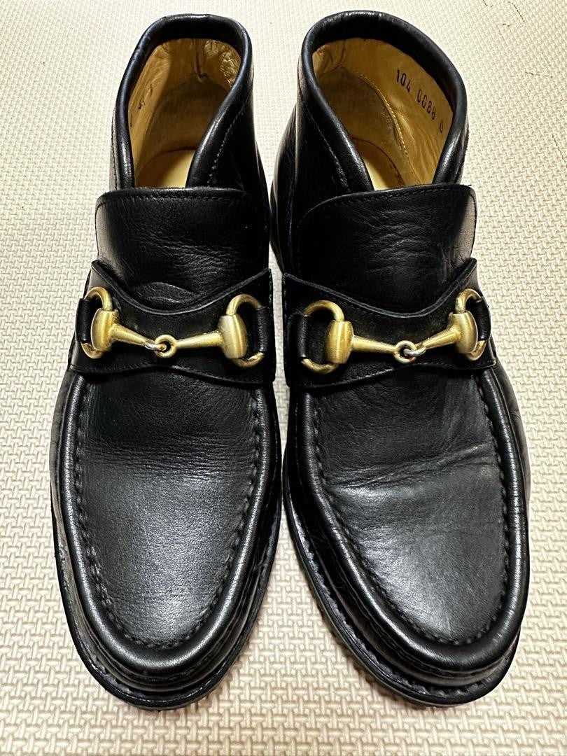 GUCCI Loafers Shoes Horse Bit EU 34.5 US 4.5 Black Authentic